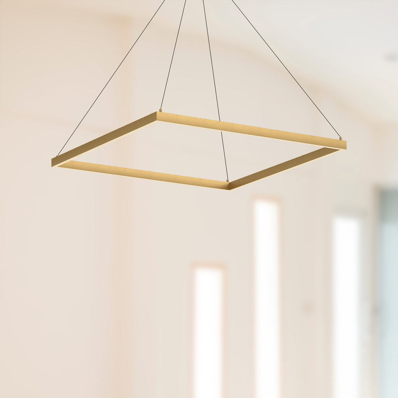 Piazza 36" Pendant in Brushed Gold