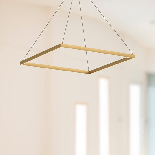 Piazza 36" Pendant in Brushed Gold