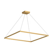 Piazza 48" Square Pendant in Brushed Gold