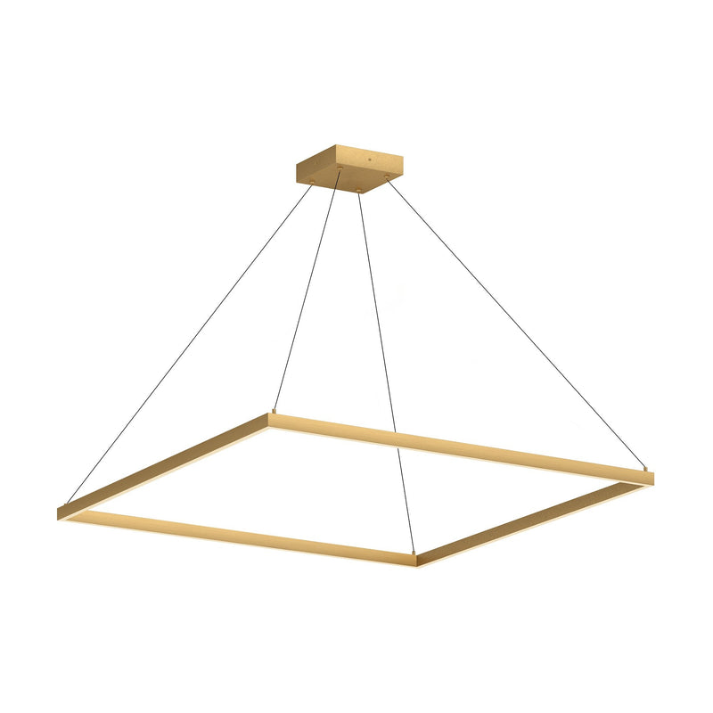 Piazza 48" Square Pendant in Brushed Gold