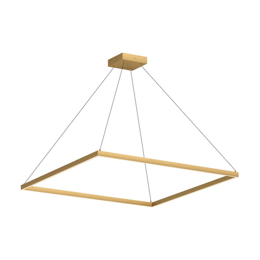 Piazza 48" Square Pendant in Brushed Gold