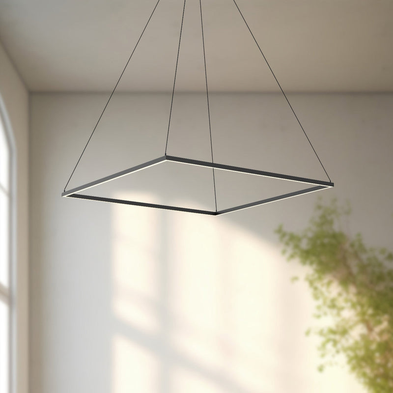 Piazza 48" Square Pendant in Black