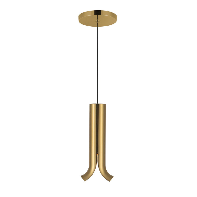 Husk 9" Mini Pendant in Metallic Brass
