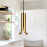 Husk 9" Mini Pendant in Metallic Brass