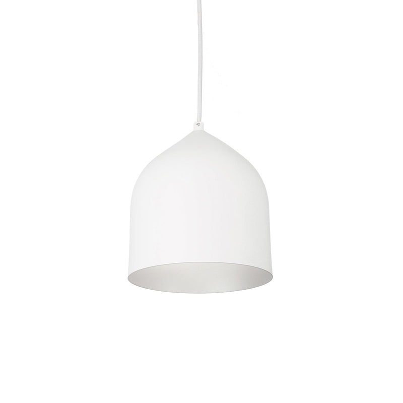 Helena 8" Integrated LED Pendant in White/Silver