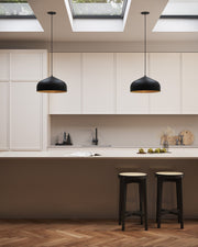 Helena 17" Integrated LED Pendant in Black/Gold