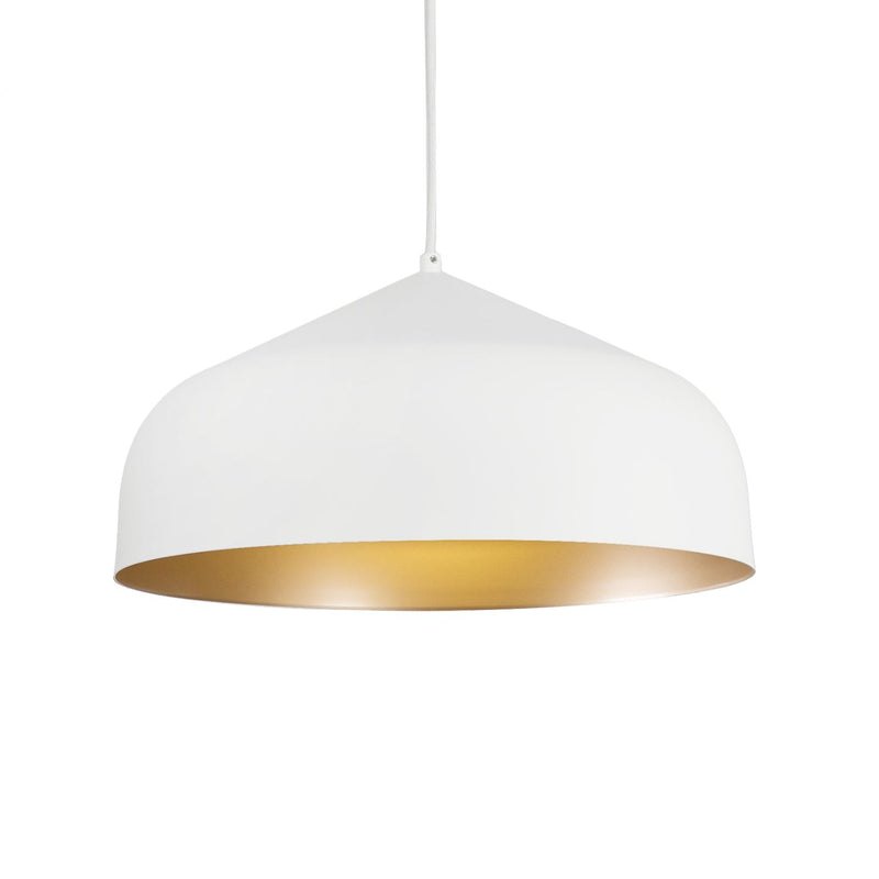 Helena 17" Integrated LED Pendant in White/Gold