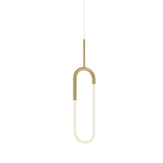 Huron 8" Pendant in Brushed Gold