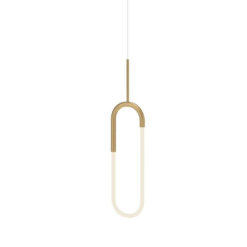 Huron 8" Pendant in Brushed Gold