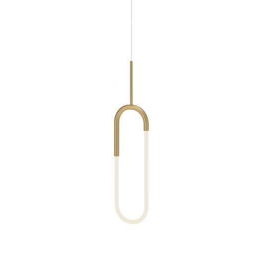 Huron 8" Pendant in Brushed Gold