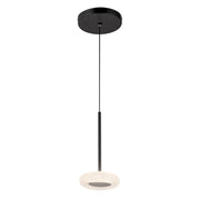 Stephord 4" Pendant in Black/Frosted Glass