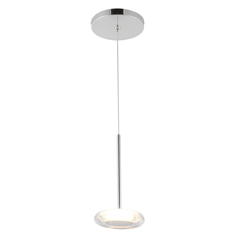 Stephord 4" Pendant in Chrome/Clear Glass