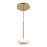 Stephord 4" Pendant in Metallic Brass/Clear Glass