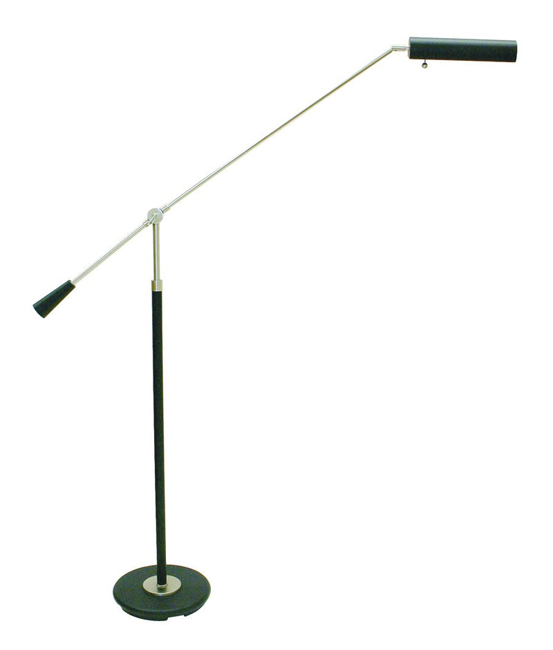 Grand Piano Counterbalance Floor Lamp in Black/Satin Nickel