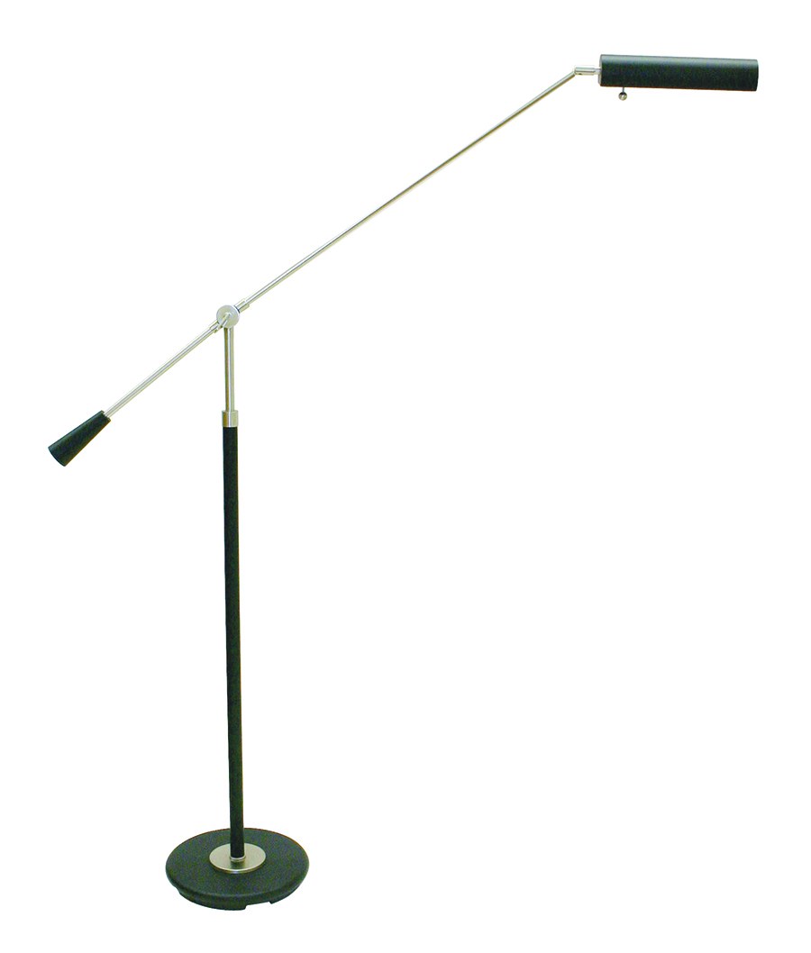 Grand Piano Counterbalance Floor Lamp in Black/Satin Nickel