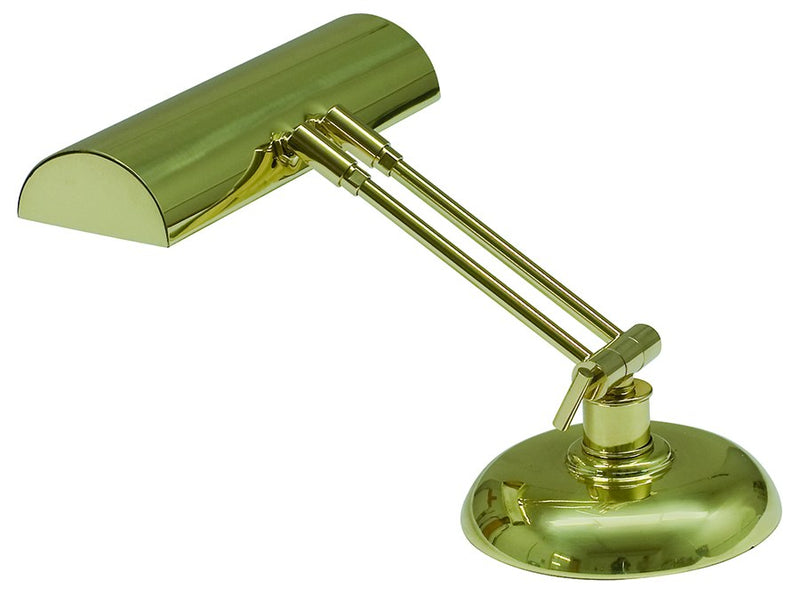 Piano/Desk 10" Upright Halogen Piano Lamp in Polished Brass