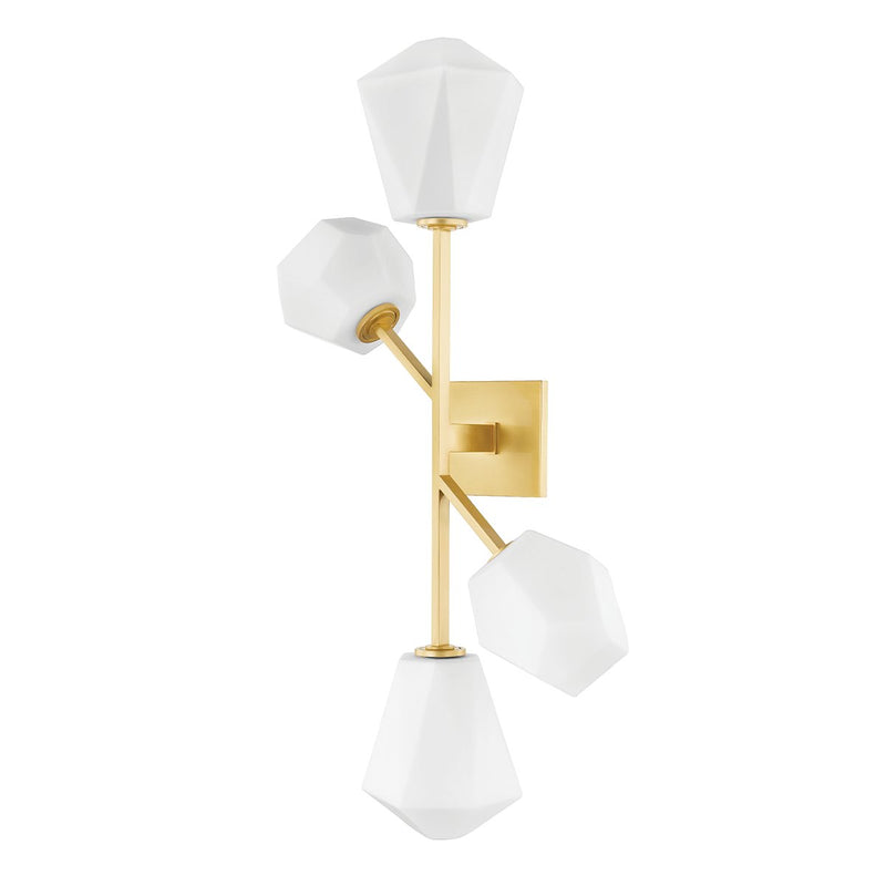 Tring 4-Light Wall Sconce in Aged Brass