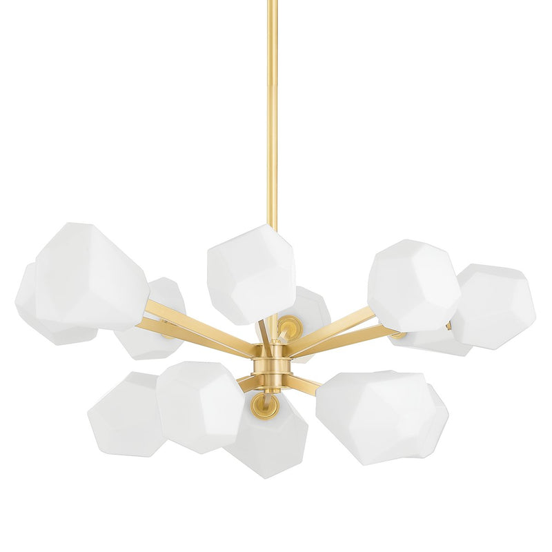 Tring 13-Light Chandelier in Aged Brass