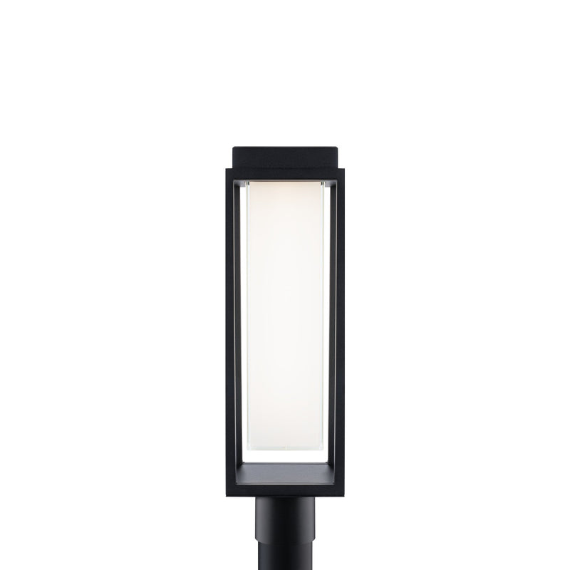 Framed Outdoor Post Light in Black