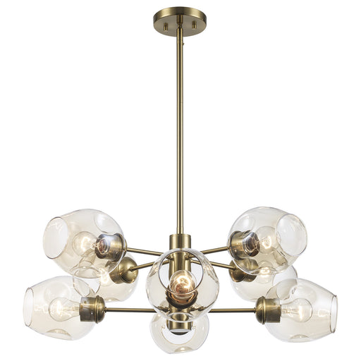 Clusters 8-Light 26" Chandelier in Antique Gold