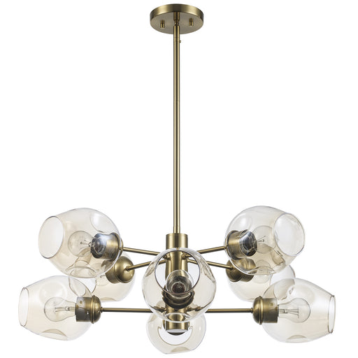 Clusters 8-Light 26" Chandelier in Antique Gold