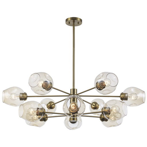 Clusters 12-Light 39.6" Chandelier in Antique Gold
