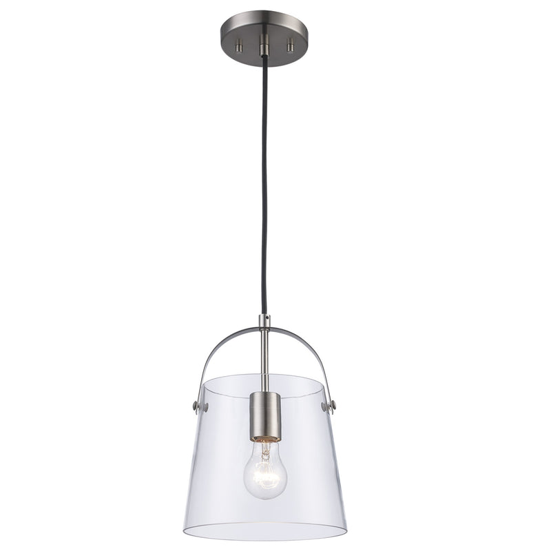 Curry 8" x 10.5" Mini Pendant in Brushed Nickel