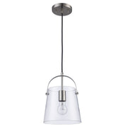 Curry 8" x 10.5" Mini Pendant in Brushed Nickel