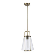 Rhapsody 1-Light 8.75" Mini Pendant in Antique Gold