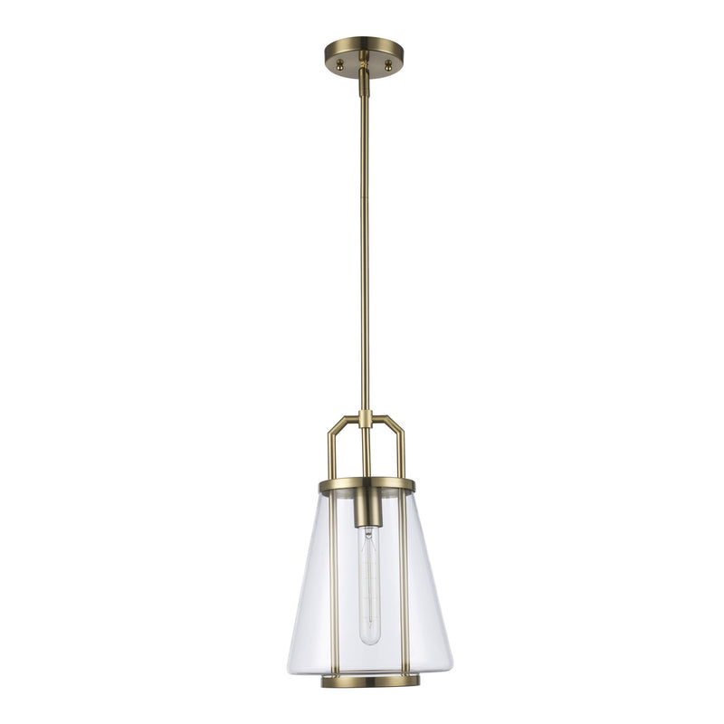 Rhapsody 1-Light 8.75" Mini Pendant in Antique Gold