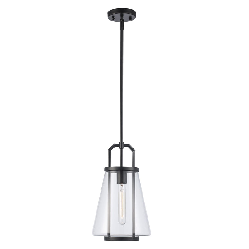 Rhapsody 1-Light 8.75" Mini Pendant in Black