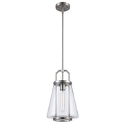 Rhapsody 1-Light 8.75" Mini Pendant in Brushed Nickel