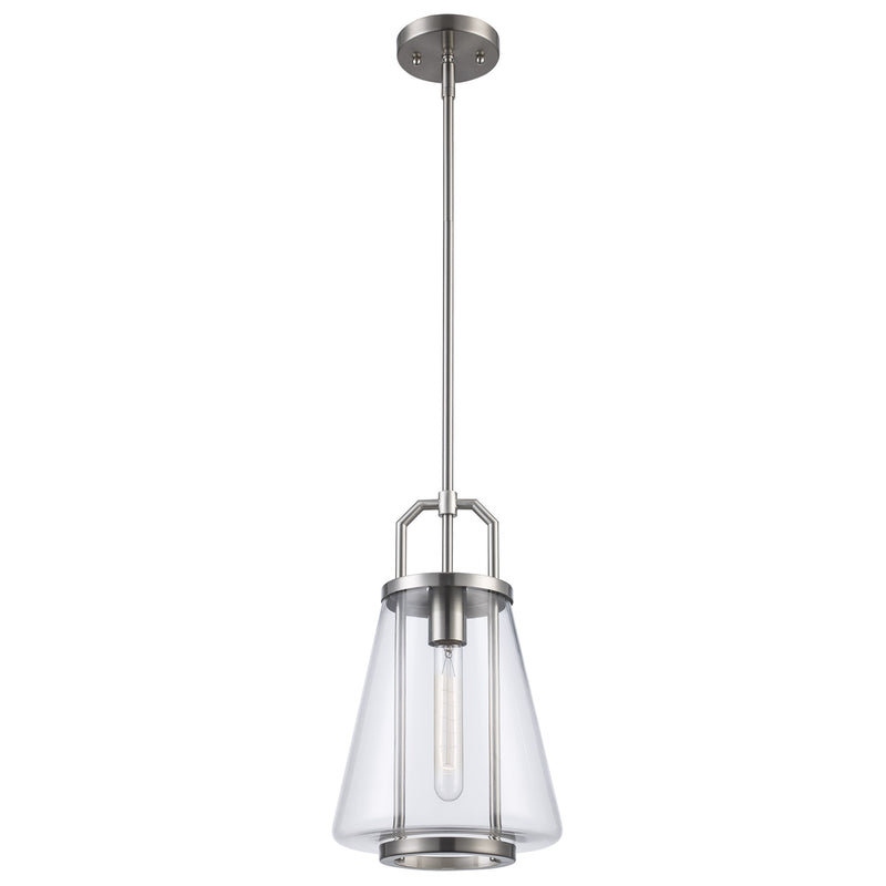 Rhapsody 1-Light 8.75" Mini Pendant in Brushed Nickel