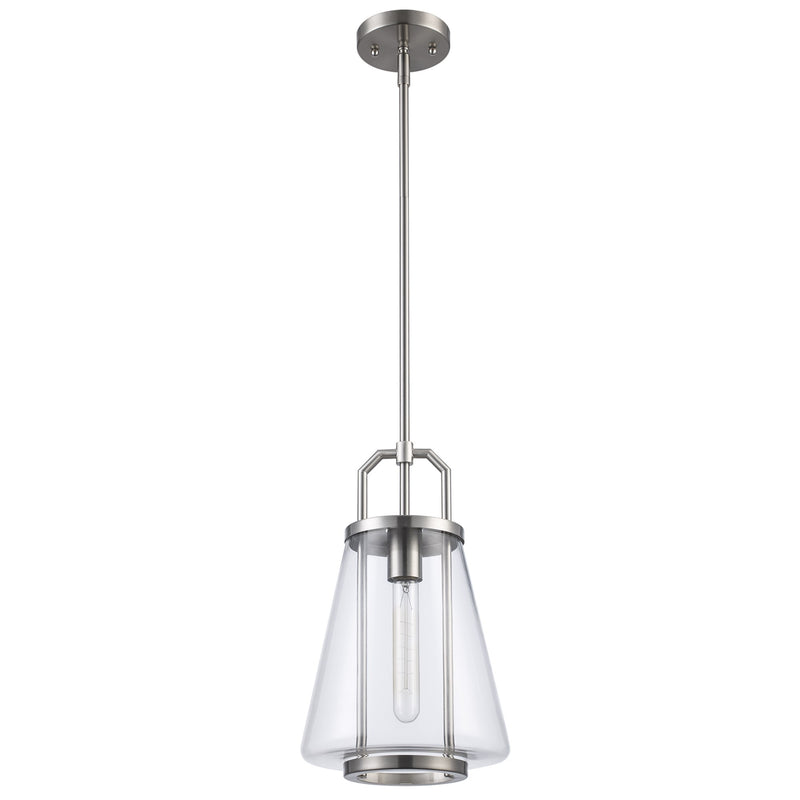 Rhapsody 1-Light 8.75" Mini Pendant in Brushed Nickel