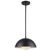 Maureen 1-Light 12" Mini Pendant in Black