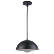 Maureen 1-Light 12" Mini Pendant in Black