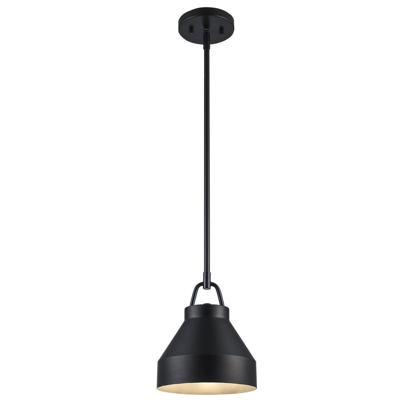 Lowen 1-Light 8.25" Mini Pendant in Black