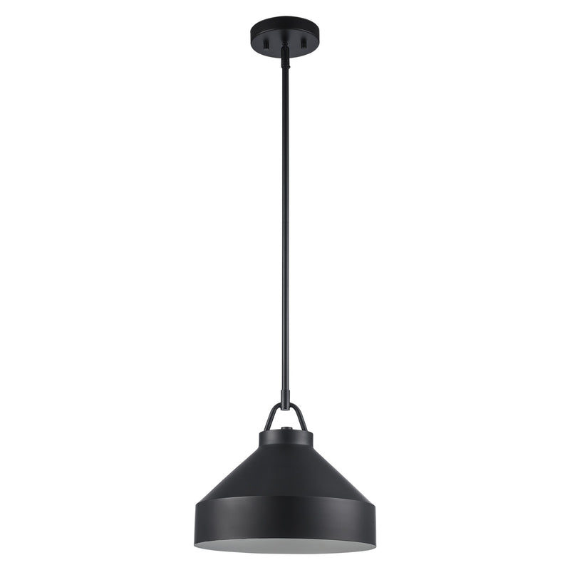 Lowen 1-Light 12" Dome Pendant in Black