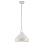 Lowen 1-Light 12" Dome Pendant in White