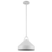 Lowen 1-Light 12" Dome Pendant in White