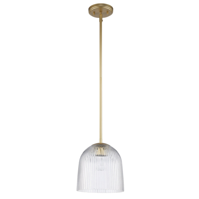 MeadowGlow 1-Light 8.5" Mini Pendant in Antique Gold