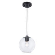 Luther 1-Light 7.85" Mini Pendant in Black
