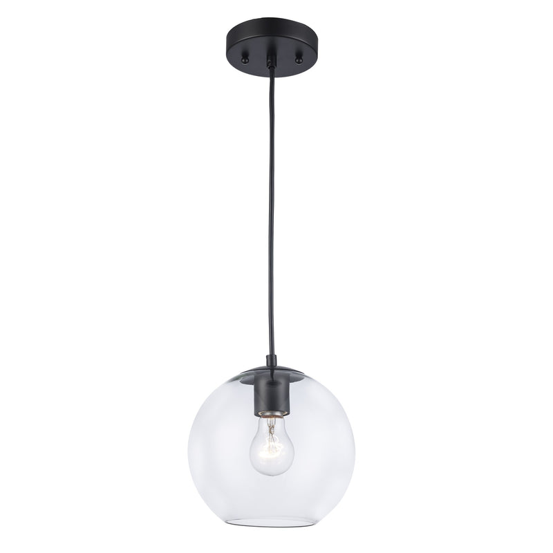 Luther 1-Light 7.85" Mini Pendant in Black