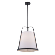Cass 3-Light 18" Pendant in Black