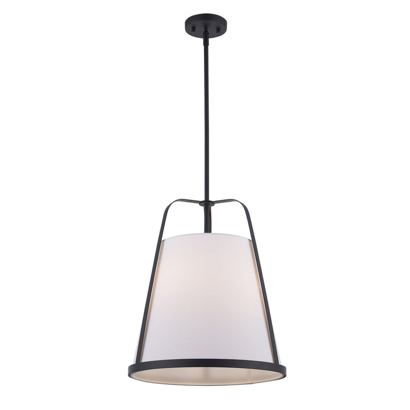 Cass 3-Light 18" Pendant in Black