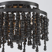 Poppy 3 Light 15" Semi Flush Mount in Matte Black