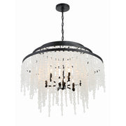 Poppy 6 Light 26.5" Pendant in Matte Black