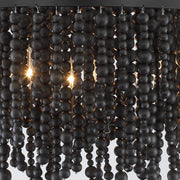 Poppy 6 Light 26.5" Pendant in Matte Black