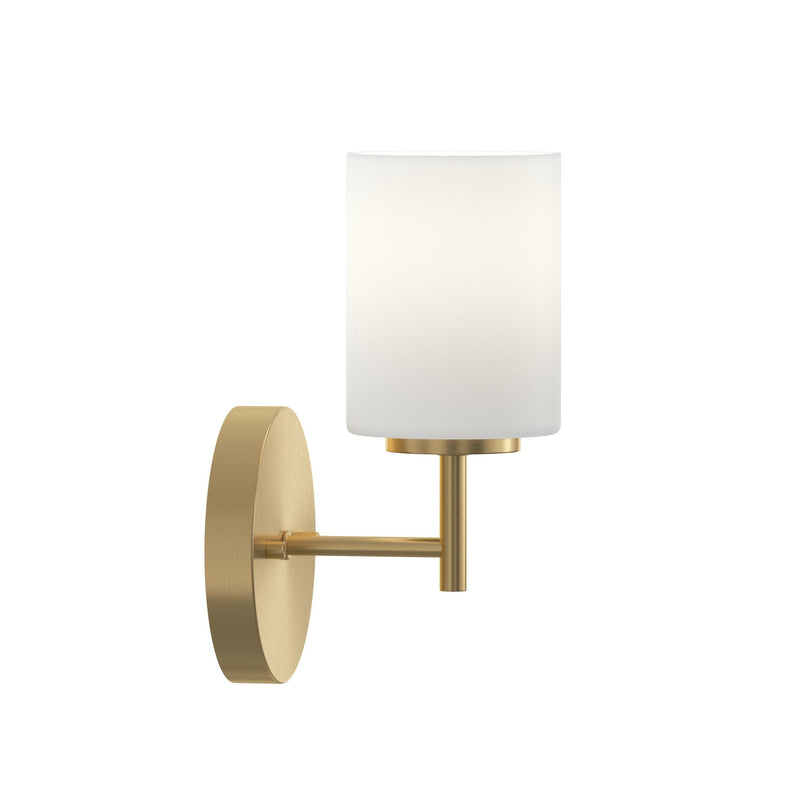 Replay Etched Glass Bath Sconce in Brushed Gold