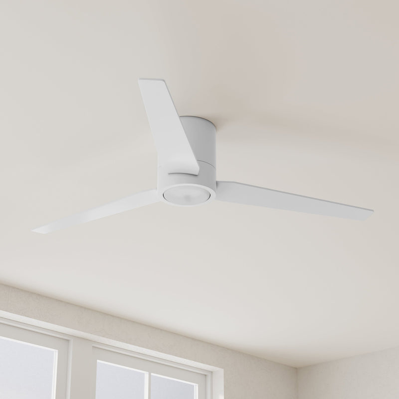 Braden 56" Ceiling Fan with Light in Satin White